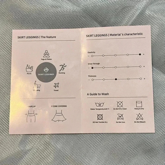 NWOT AGAIN 1231  Women’s Medium Teal Knee Length Skort Shorts Athletic Mesh Bag - Picture 8 of 10